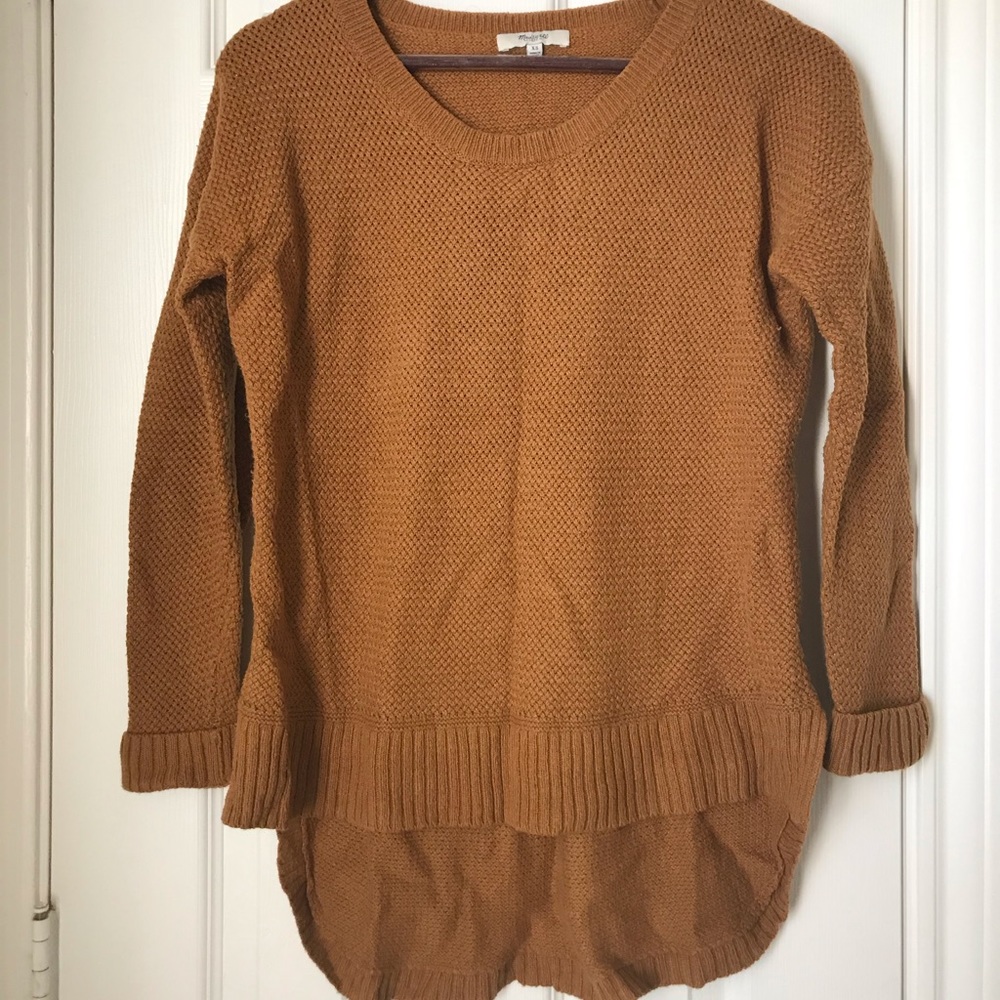 Madewell Mustard Yellow Hi-Low Sweater Sz XS